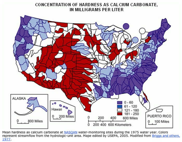 US Water Hardess Map US Water Hardess Map